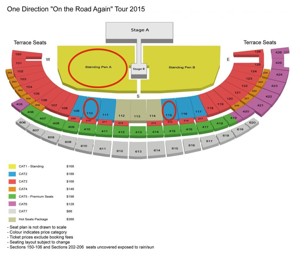 WTS One Direction On the Road Again Concert SG Tickets! Cat 1, Front